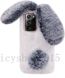 For Nokia C100 Phone Case  Faux Fur Bunny Fluffy Furry Warm Cover