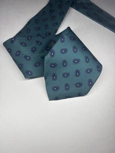 Corbata vintage Robert Talbott para hombre 100 % seda verde cachemira - Imagen 1 de 7