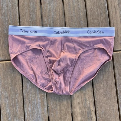 Calvin Klein CK Hombres Malva Rosa Moderno Algodón Elástico Cadera Calzoncillo Ropa Interior XL Foto 1 de 2