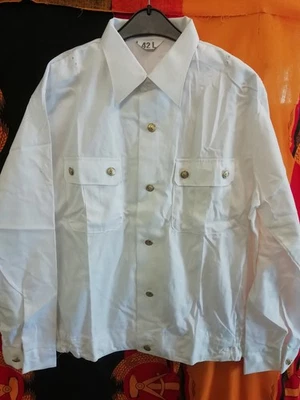 DDR NVA VOLKSMARINE UNIFORM HEMD BLUSE WEIß OFFIZIER !!! - Bild 1 von 2