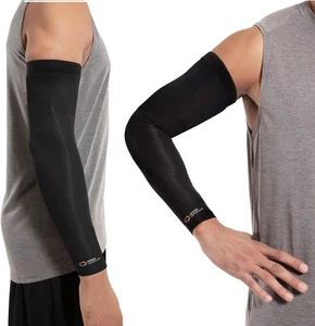 Arm Sleeve - Copper Infused Full Arm Brace for Forearm, Bicep, Triceps - Tennis - Picture 1 of 12