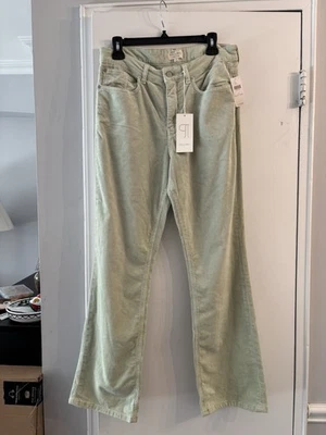New Pilcro Anthropologie Yaya Mint Green 31T Wide Leg Corduroy  Pants $ 148 - Image 1 of 4