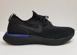 Nike Epic React FlyKnit Men Size 11 Black Racer Blue Running Shoes AQ0067-004 - Picture 1 of 13