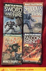 LOT OF BATTLETECH FASA NOVELS TWILIGHT OF THE CLANS LAST 4 VOLUMES VGC!! - Picture 1 of 4