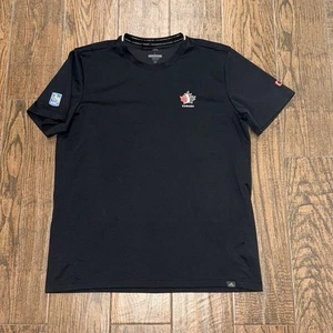 Team Canada Golf Mens Adidas Short Sleeve Adicross Performance Shirt Large - Picture 1 of 4