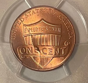 2020 Lincoln Shield 1C - Retained Cud Rev (Split Die) error coin - PCGS MS66RD - Picture 1 of 4