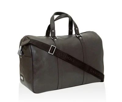 Davidoff Boston Weekender Brown  Leather Italian Leather Duffle Bag 20047 - Image 1 of 4