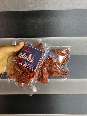 Kilishi/carne cecina nigeriana (paquete de bocadillos de 10 piezas)  Foto 1 de 4