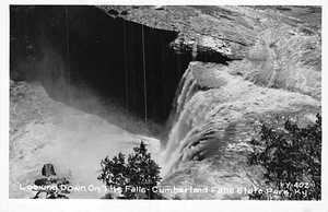 Postcard KY: RPPC Looking Down on Cumberland Falls, State Park, Kentucky - Picture 1 of 2