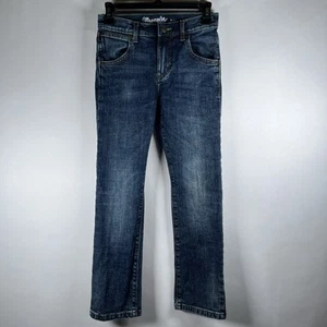 Wrangler Retro Boy's Size 10 Blue Adjustable Waist Slim Straight Denim Jeans - Picture 1 of 4