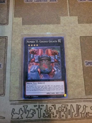 YUGIOH NUMBER 55: GOGOGO GOLIATH WSUP-EN007 SUPER 1ST ED NM  - Image 1 of 2