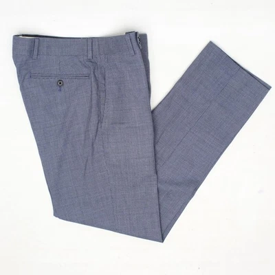 Pantalones de vestir Brooks Brothers Brookscool Milano para hombre 30x29 azul a cuadros lana  Foto 1 de 4