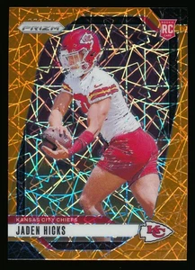 JADEN HICKS 2024 PRIZM ORANGE LAZER RC #336 KANSAS CITY CHIEFS ROOKIE - Picture 1 of 1