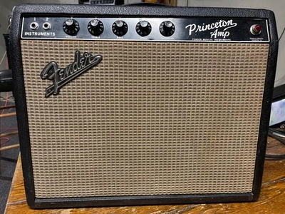 1965 Fender Princeton non-reverb Blackface Vintage Guitar Tube Amp - Image 1 of 4