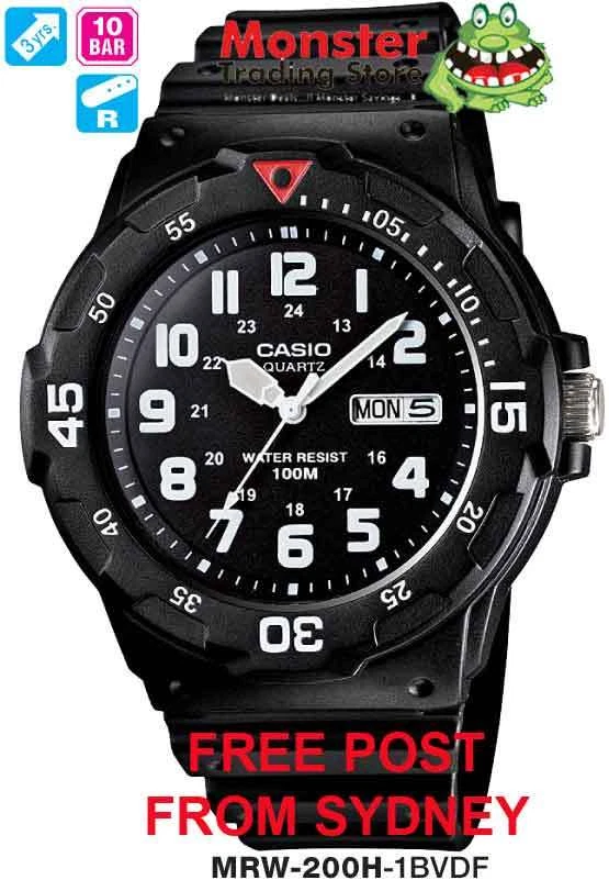 CASIO WATCH MRW-200H-1BVDF MRW200H MRW-200 12-MONTH WARRANTY - image 1 of 1