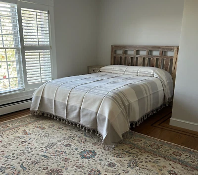 Colcha/colcha de algodón tamaño queen. De Oaxaca Mex. Telar de mano, cubrecama Foto 1 de 4