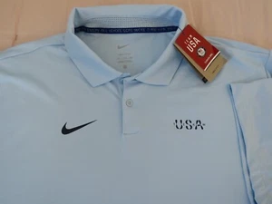 Nike Dri-FIT Team USA Olympics Perf. Polo Shirt, NWT - Men’s XL + 2XL - Blue $80 - Picture 1 of 10
