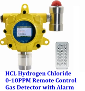 Detector de gas fijo de cloruro de hidrógeno HCL con monitor de alarma de control remoto 0-10 ppm - Imagen 1 de 12
