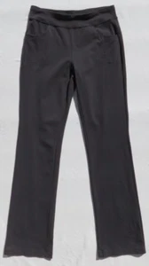 LUCY Gray Stretch Supplex® Nylon Pull On UPF 30 Travel Boot Leg Pants S M Tall - Picture 1 of 5
