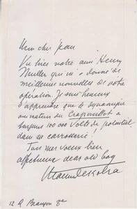 Maurice DEKOBRA (1885-1973), romancier. Lettre à Jean GALTIER-BOISSIÈRE - Picture 1 of 1