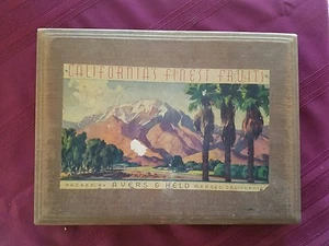 Vtg Ayers & Held California Finest Fruits Dovetailed Redwood Advertising Box - Picture 1 of 4