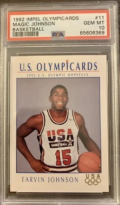 1992 Impel Olympicards PSA 10 Earvin Magic Johnson  Graded Gem Dream Team #11 🔥 - Image 1 of 3