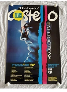 Póster promocional de Elvis Costello and The Attractions 1985 video VHS de CBS Fox - Imagen 1 de 24