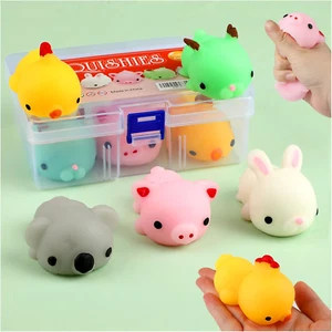 Squishy Toy 5Pcs Medium Size 3Inch Party Favors for Kids Kawaii Animal Stress Re - Picture 1 of 12