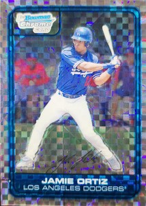 2006 Bowman Chrome Draft Draft Picks X-Fractors #47 Jamie Ortiz 222/299