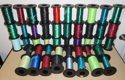 (46 Lot) Vintage Curling Ribbon Berwick Partial 500 Yd Rolls - Image 1 of 4