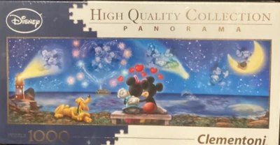 Clementoni 1000pc Disney: Mickey and Minnie Love Panorama Jigsaw Puzzle HTF NIB - Image 1 of 2