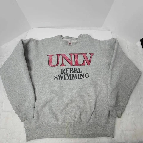 UNLV Lady Rebels Fruit Of The Loom Mens Sweatshirt Gray Heathered Vintage XL Cover