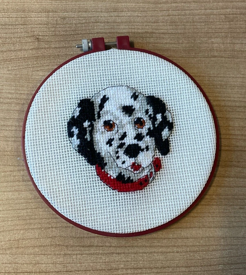 COMPLETED EMBROIDERY HOOP: DALMATIAN : 15 x 15cm - Image 1 of 1