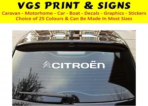 CITROEN GROSSES FENSTER AUFKLEBER ABZIEHBILD GRAFIK 580 mm x 73 mm FARBWAHL - Bild 1 von 3