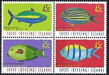 2001 Cocos Keeling Islands  SG#335ab Marine Life Part V set of 4 Fish mint MUH