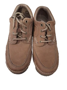 MENS BEIGE LIGHT BROWN BASS OXFORDS DRESS CASUAL COMFORT SHOES SIZE 8.5 M - Picture 1 of 7