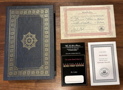 Easton Press: MEMOIRS by EDWARD TELLER - SIGNED - LEATHER FIRST EDITION 124/1225 - Image 1 of 4