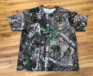 Realtree Men XL Gray Camouflage Crew Neck Polyester Short Sleeve Hunting T-Shirt - Picture 1 of 5