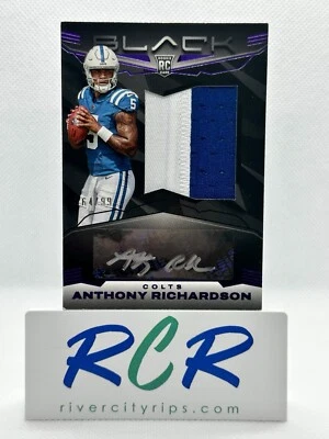 2023 Black - Rookie Patch Autographs Royal #230 Anthony Richardson 64/99 - Colts - Image 1 of 2