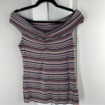 Blusa Bailey 44 Anthropologie a Rayas Hombro Descubierto Talla Mediana Clásica Foto 1 de 4