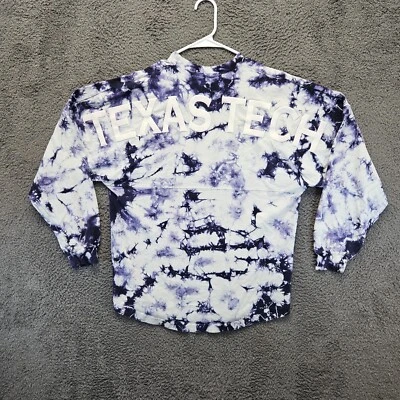 Texas Tech Spirit Jersey Shirt Adult Small Purple Tie Dye Crewneck Pullover - Image 1 of 4