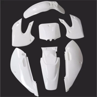 Kits de guardabarros de plástico blanco para KLX110 DRZ110 KX65 Suzuki KM65 110cc Pit Dirt Bike Foto 1 de 4