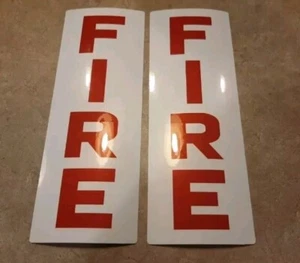 Gamewell Fire Alarm Box (2) Stickers 11"x4" Letter Decals White *DECALS ONLY* - Picture 1 of 1