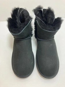 NEW! Kirkland Signature Women's Ladies' Short Shearling Wedge Boot Black - Picture 1 of 3