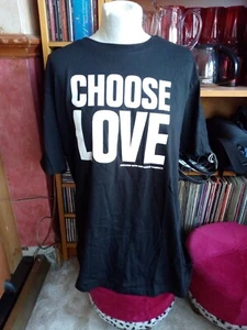 Katharine Hamnett Rapanui Black 100% Organic Cotton Choose Love T-Shirt Size M - Picture 1 of 5