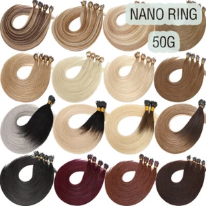 THICK Nano Ring Hair Extensions 100% Remy Human Hair Micro Loop Beads 150G 1G/S - Picture 1 of 69