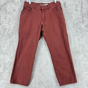 Carhart Jeans Mens 33X26 Relaxed Fit Cargo Pocket Workwear Casual Pockets Brown - Picture 1 of 13