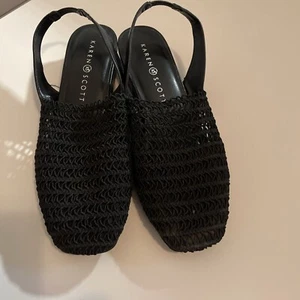 Karen Scott Carolton Slingback Flats Black 7.5M - Picture 1 of 7