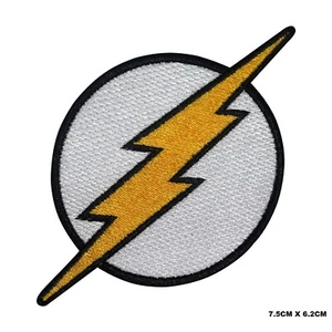 Parche bordado con logotipo de superhéroe Flash planchar/coser parche lote para ropa - Imagen 1 de 1