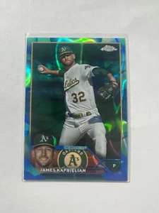 2023 Topps Chrome Update Series Aqua Blue Lava Lamp James Kaprielian 143/175 A's - Bild 1 von 1